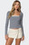 Edikted Women's Buttoned Up Layered Striped Top - 0731609690723