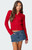 Edikted Women's Ryn Zip Up Cable Knit Cardigan - 0740609690127