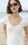 John Galt Women's White Floral Gina Cinched Top - 0704601601469