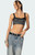 Edikted Women's Rhinestone Ribbed Crop Top - 0731609690765