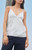 John Galt Women's White & Black Floral Edith Tank Top - 0791601600131