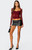 Edikted Women's Double Belt Faux Leather Micro Skort - 0840609690315