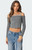 Edikted Women's Off Shoulder Layered Long Sleeve T-Shirt - 0702609690111