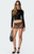 Edikted Women's Leopard Printed Sheer Mesh Mini Skirt - 0840609690341