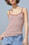 John Galt Women's White & Burgundy Striped Skylar Tank Top - 0704601601530
