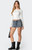 Edikted Women's Casey Lace Up Denim Mini Skirt - 0840609690345