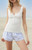 John Galt Women's White Beyonca Buttoned Tank Top - 0704601601539