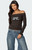 Edikted Women's TJ Off Shoulder Knit Bow Top - 0731609690848