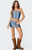 Edikted Women's Reni Contrast Zip Denim Mini Skirt - 0840609690351
