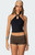 Edikted Women's Alizee Belt Detail Halter Top - 0712609690367