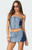 Edikted Women's Reni Contrast Denim Zip Up Corset - 0731609690865