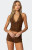 Edikted Women's Sloane Faux Suede Halter Top - 0731609690871