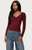 Edikted Women's Larna V Neck Ribbed T-Shirt - 0702609690217