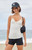 John Galt Women's White & Black Polka Dot Archie Tank Top - 0704601600017