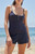 John Galt Women's Blue Floral Waffle Knit Tiffany Tank Top - 0704601600051