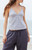 John Galt Women's Blue & Grey Floral Tiffany Tank Top - 0704601600104