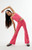 PAC 1980 Kids Kids PAC WHISPER Active Hot Pink Crossover Flare Yoga Pants - 0783604500038