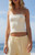 John Galt Women's Yellow Amelia Striped Cropped Tube Top - 0704601600278