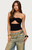 Edikted Women's Textured Knit Strapless Cutout Top - 0712609690483