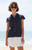 John Galt Women's Navy Polka Dot Rue Collared Top - 0791601600213