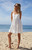 John Galt Women's White Tiered Back Tie Mini Dress - 0794601600036