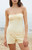 John Galt Women's Yellow Amelia Cinched Tube Top - 0704601601593