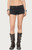 Edikted Women's Syra Zipper Low Rise Denim Shorts - 0829609690050