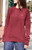 John Galt Women's Burgundy Flag Embroidered Sweater - 0796601600180