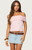 Edikted Women's Blythe Ribbed Knit Fold Over Top - 0731609691061