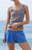 John Galt Women's Electric Blue Summer Thermal Shorts - 0842601600266