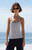 John Galt Women's White & Blue Skylar Striped Tank Top - 0704601601620