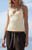 John Galt Women's Yellow Tiffany Bow Lettuce Edge Tank Top - 0704601601621