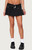 Edikted Women's Kore Belt Pleated Denim Micro Skort - 0840609690467