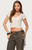 Edikted Women's Kristal Twist Front V Neck Top - 0731609691092