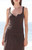 John Galt Women's Brown Lace Trim Tank Top - 0704601601644