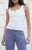 John Galt Women's White Beyonca Button Tank Top - 0704601601657