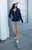 John Galt Women's Navy Zip Up Hoodie - 0793601600232