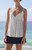 John Galt Women's White Floral Edith Tank Top - 0791601600241