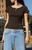 John Galt Women's Brown Zelly Short Sleeve Top - 0704601601687