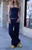 John Galt Women's Blue Frankie Low Rise Baggy Pants - 0844601600283