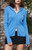 John Galt Women's Electric Blue Arden Zip Up Hoodie - 0796601600194