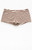 John Galt Women's Brown & White Striped Boxer Boyshorts - 0842601600253