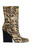 AZALEA WANG Women's Notebook Tiger Block Heel Booties - 0580611590040