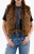 AZALEA WANG Women's Dedra Brown Faux Fur Vest - 0760611590035