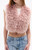 AZALEA WANG Women's Camille Pink Faux Fur Cropped Vest - 0760611590037