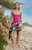 Pacsun Women's Fuchsia Aubrey One Piece Swimsuit - 0801451180003062