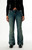 Pacsun Women's Jade Low Rise Bootcut Jeans Button Pocket Dark Blue - 0860611290006