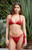 Kulani Kinis Women's Red Floral Soft Knotted Halter Bikini Top - 0825604650169