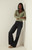 Your Favorite Women's Poppy Striped V-Neck Button Up Long Sleeve Top - 0716604230010