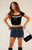 Est. PAC 1980 Women's Sabrina Tie Front Square Neck Top - 0703461580007